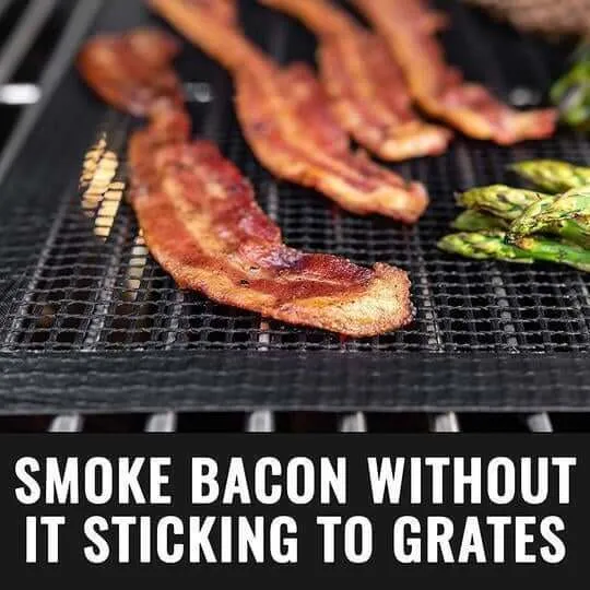 Non-stick BBQ Grill Mesh Mat - outdoor cooking scene